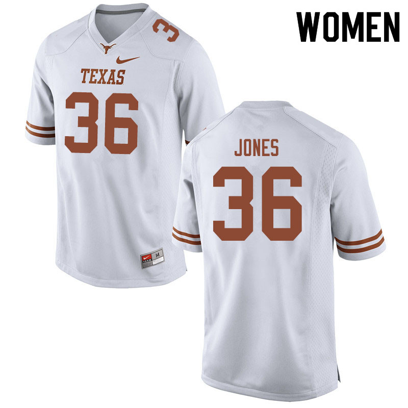 Women #36 Jacoby Jones Texas Longhorns College Football Jerseys Sale-White